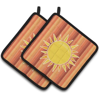 """"Carolines Treasures BB6924PTHD Sol med striber Par grydelapper 7,5 x 7,5"""""""" Multicolor""""