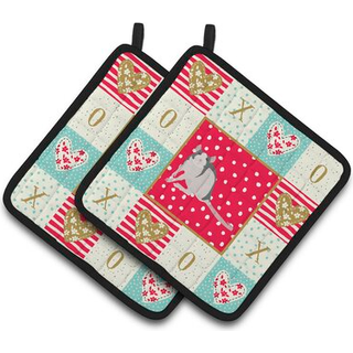 """"Carolines Treasures CK5461PTHD Husky Rat Love Par grydelapper grydelapper Multicolor""""