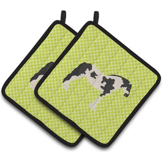 """"Carolines Treasures Cyldesdale Horse Gr?n dekoreret grydeholder 7,5"""""""" x 7,5""""""""""""""