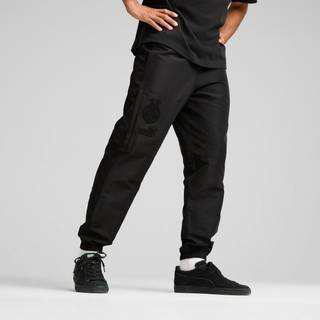 Men&#39;s Puma Borussia Dortmund ftbl MONOCHROME Pants, Black, Size XS, Clothing - Black - XS