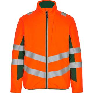 Engel 1159-158 Safety quiltet inderjakke / Arbejdsjakke Orange/Grøn XL
