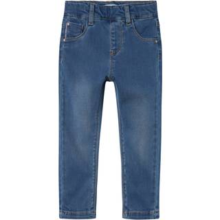 Salli Slim Leggings, Medium Blue Denim, 110 cm