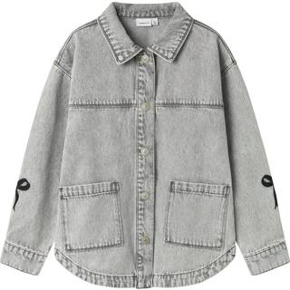 NAME IT Sløjfe Denim Jakke Gloria Grey Denim