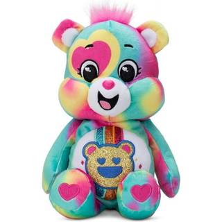 Care Bears 9 """" Glitter Good Vibes Bear - Tie -dye flerfarvet lavet af genanvendte materialer! - God til piger og drenge samlere i alderen 4