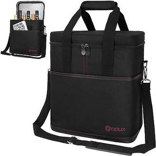 opux 6 flaske transport?r tote isoleret polstret vink?ler taske til rejse picnic Byob b?rbar l?kagesikker vin tote taske til middagsselskab julev