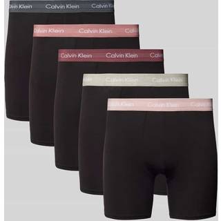 5 Pack Boxer Briefs - Cotton Stretch - Black - XS
