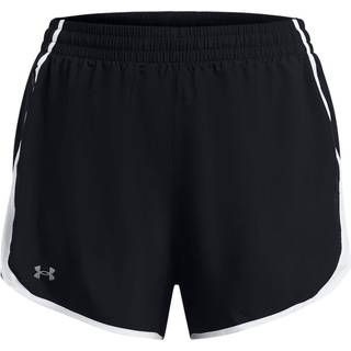 Under Armour Fly-By Women's 3" Shorts Black / White / Reflective 2X