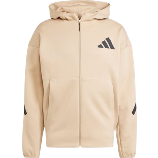 New adidas Z.N.E. Full-Zip Hooded træningsjakke - Magic Beige - 2XL