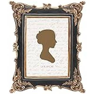 Solbelyst vintage billedramme 5x7 tommer luksus antikke fotorammer med glas foran fotodisplay Bordplade v?gh?ngende gaveideer Sort