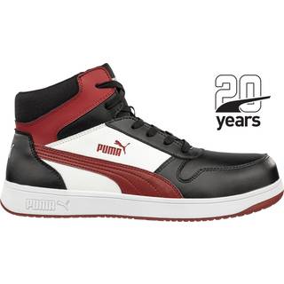 Puma Frontcourt sikkerhedsstøvlet blk/whit/red - Mid S3L - ESD-sort/hvid/rød-49
