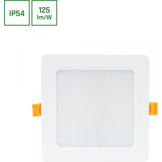 Spectrum 12W LED indbygningspanel - Hul: 12 x 12 cm, Mål: 14,5 x 14,5 cm, 230V, IP54 udendørs - Dæmpbar : Ikke dæmpbar, Kulør : Varm