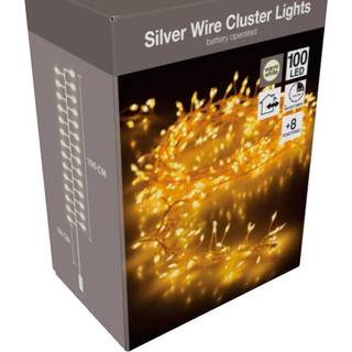 Klyngelys LED lyskæde indendørs 1 meter 320 LED lys varm hvid