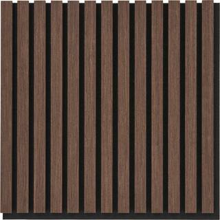Akustikpanel, træfiner i valnødtræslook, 52x52 cm.