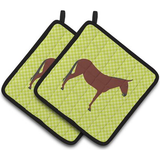 """"Caroline's Treasures Hinny Horse ?sel Gr?n dekoreret grydeholder 7,5"""""""" x 7,5""""""""""""""