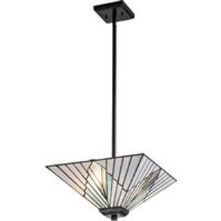 Alderley loftlampe, højdejusterbar, Tiffany-stil