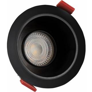 Fiale Comfort Anti - Blænd GU10 - 250V, IP20, Ø85x50mm, Sort, Rundt, Reflektor Sort, Justerbar, Uden Lyskilde