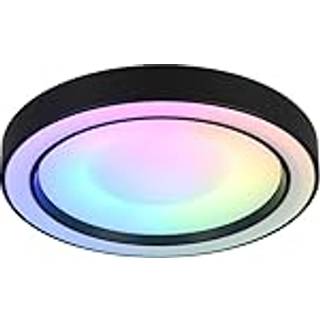 Loftslampe sort inkl. dæmpbar RGBW LED med fjernbetjening - Arco