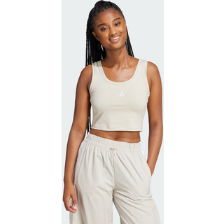 Essentials Small Logo Cotton Lifestyle tanktop - Beige / White