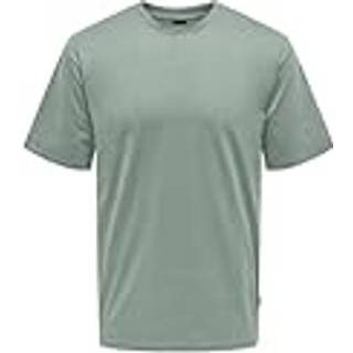 ONLY & SONS t-shirt i lysegrøn til herre | Relaxed fit |