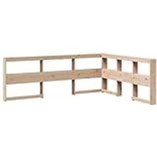Bogreol Hovedgærde L-Formet 160 Cm Massivt Fyrretræ - Naturfarvet / 178.5 x 218.5 x 80 cm