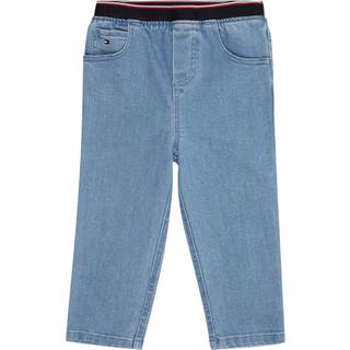 Flag Embroidery Elasticated Waist Jeans