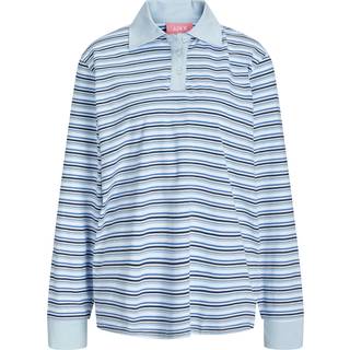 JJXX - Jxkaro Ls Polo Tee - Bluser og skjorter til kvinder - Little Boy Blue/skyw - XL