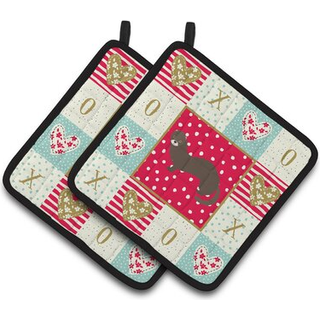 """"Carolines Treasures CK5295PTHD Russisk eller europ?isk mink k?rlighed Par grydelapper grydelapper Multicolor""""