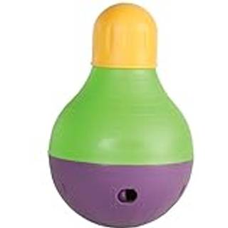 Starmark Bob-A-Lot Interactive Dog Pet Toy Stor gul/grön/lila