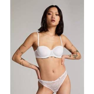Hunkemöller Formstøbt stropløs bøjle-bh Angie Hvid - 75F