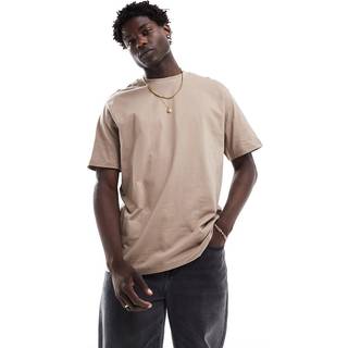 ONLY & SONS t-shirt i beige til herre | Relaxed fit |