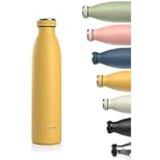 LARS NYSM Rustfrit stål isoleret vandflaske 12 oz 17 oz 34 oz 51 oz | BPA-fri isoleret termo kolbe til varme og kolde drikkevarer | Lækagefast dr