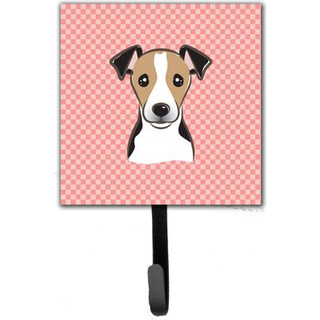 """" Caroline's Treasures BB1261SH4 Checkerboard Pink Jack Russell Terrier Leash eller Key Holder Small Multicolor """"