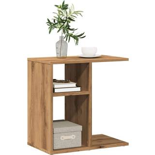 sidebord 50x30x50 cm konstrueret træ egetræsfarvet