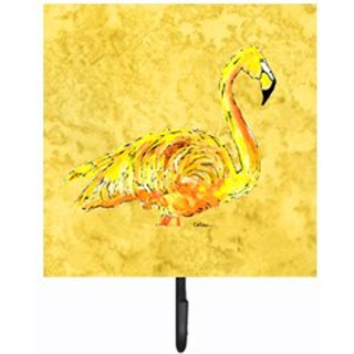 """" Caroline's Treasures 8872SH4 Flamingo i gul snor eller nøgleholder lille flerfarvet """"