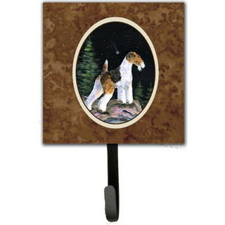 """" Caroline's Treasures SS8500SH4 Starry Night Fox Terrier Leash Holder eller Key Hook Small Multicolor """"