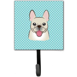 """" Caroline's Treasures BB1176SH4 Checkerboard Blue French Bulldog Leash eller Key Holder Small Multicolor """"
