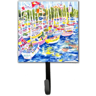 """" Caroline's Treasures 6117Sh4 Bunch Boats at Harbour Leash Holder eller Key Hook Small Multicolor """"