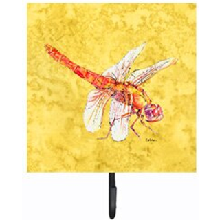"""" Caroline's Treasures 8866SH4 Dragonfly on Yellow Leash eller Key Holder Small Multicolor """"