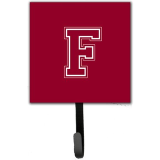 """" Caroline's Treasures CJ1032-fsh4 brev f indledende monogram-maroon og hvid snorhaver eller nøglekrog lille flerfarvet """"