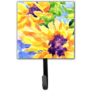 """" Caroline's Treasures 6132SH4 Flower-Sunflower Leash Holder eller Key Hook Small Multicolor """"