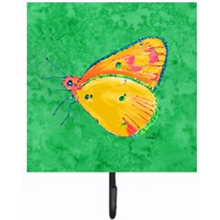 """" Caroline's Treasures 8861SH4 Butterfly Orange i Green Leash eller Key Holder Small Multicolor """"