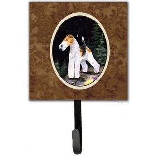 """" Caroline's Treasures SS8503SH4 Starry Night Fox Terrier Leash Holder eller Key Hook Small Multicolor """"