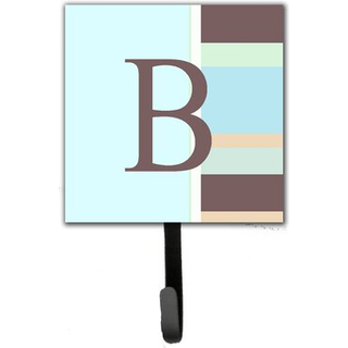 """" Caroline's Treasures CJ1003-BSH4 Letter B Initial Monogram-Blue Stripes Leash Holder eller Key Hook Small Multicolor """"