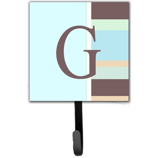 """" Caroline's Treasures CJ1003-GSH4-bogstav G indledende monogramblå striber snorholder eller nøglekrog lille multicolor """"