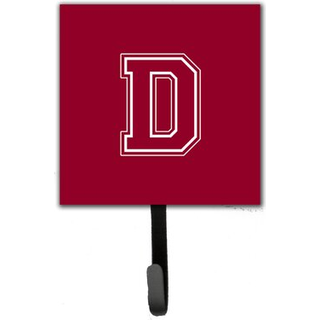 """" Caroline's Treasures CJ1032-DSH4 brev D indledende monogram-maroon og hvid snorhaver eller nøglekrog lille flerfarvet """"