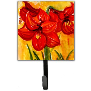 """" Caroline's Treasures 6067SH4 Flower-Amaryllis Leash Holder eller Key Hook Small Multicolor """"
