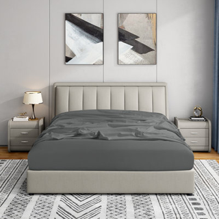 Cathay Home California King Fitted Sheet - Dobbelt børstet Ultra Soft - Wrinkle & Fade Resistant - 16 """" Deep Pocket Fitted Sheet - God pasform t