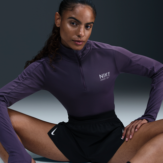 Nike Dri-FIT Pacer Half Zip Trøje Str. L Lilla til Dame - Let og åndbar løbetrøje