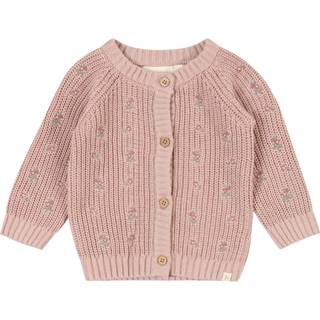 Lil Atelier Shadow Gray Blomsterbroderi Strik Cardigan