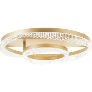 Brilliant LED loftslampe Aurora, dæmpbar, Messing/guld, Stue/spisestue, Aluminium, Moderne